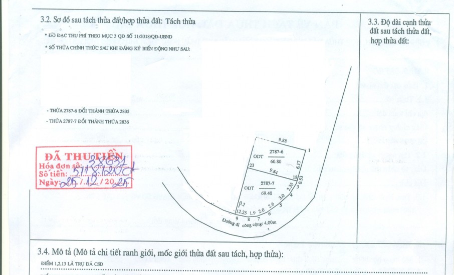 Bán đất ở ODT 2 nền góc tại Bờ Dầu